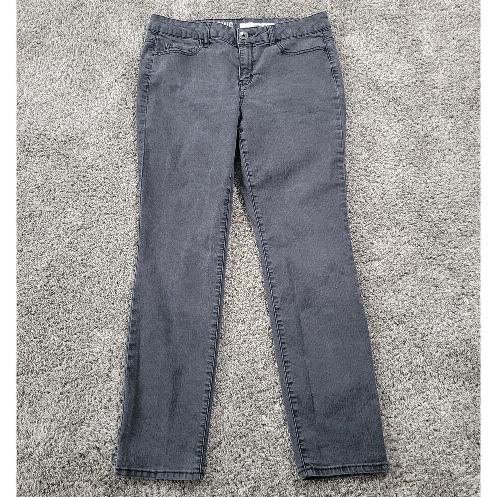 DKNY Jeggings Womens 14 Skinny Mid Rise Stretch Dark Wash Jeans 32x30 Black